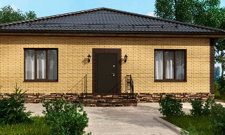 Проекты одноэтажных домов из кирпича | Строй-Шмб - Ишимбай от 3659 рублей
