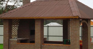 Беседка из кирпича под ключ в Ишимбае цена от 3241 рублей - Строй-Шмб